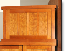 The tansu provides ample storage and work space, all in a beautiful alternative to an ordinary wall of upper and lower cabinets with an appliance-cluttered countertop.