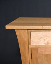 Cherry sideboard designed by J.T. John; note grain match on the drawer fronts, built from a single piece of wood.