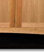 Cherry sideboard designed by J.T. John; note grain match on the drawer fronts, built from a single piece of wood.