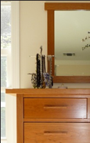 Shaker inspired cherry dresser, with hand made cherry drawer pulls, designed by J.T. John.