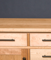 Another cherry sideboard designed by J.T. John, to match owners' existing Mission style pieces.