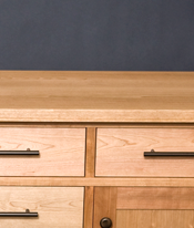 Another cherry sideboard designed by J.T. John, to match owners' existing Mission style pieces.