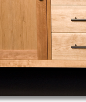 Another cherry sideboard designed by J.T. John, to match owners' existing Mission style pieces.