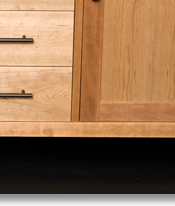 Another cherry sideboard designed by J.T. John, to match owners' existing Mission style pieces.