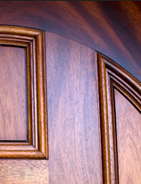 Mahogany door detail.