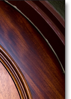 Mahogany door detail.