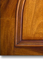 Mahogany door detail.