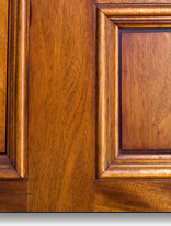 Mahogany door detail.
