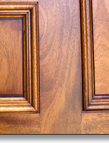Mahogany door detail.